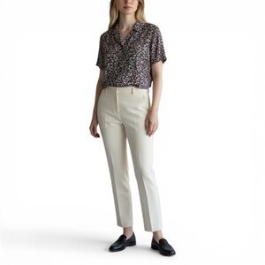 Amazon Collared Floral Blouse Size XL Black Multi Short Sleeve V Neck Top